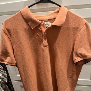 Taylor Stitch Men's Pique Polo in Coral Size 42
